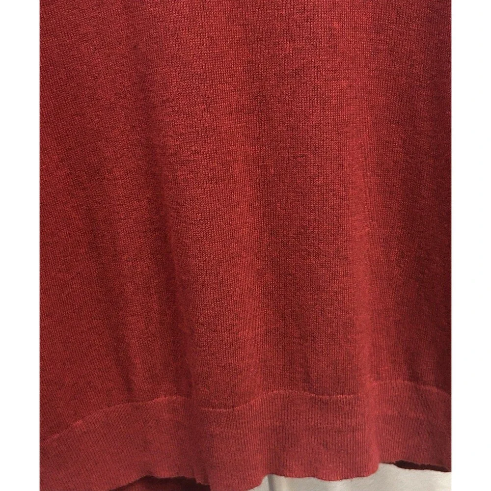 Banana Republic Sweater Mens M Red Cashmere Blend Premium Luxe Yarn Crewneck EUC